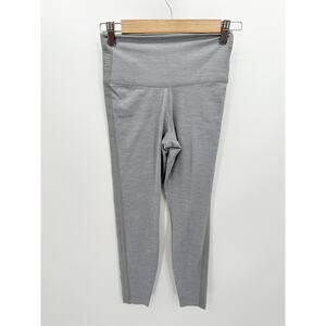 Nike Dri-Fit Grey Nylon Blend Stretch Sparkle Stripe Leggings Women's Size Small